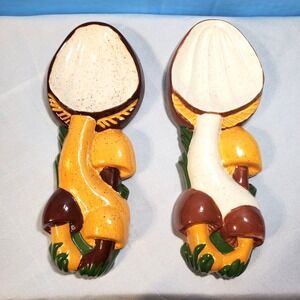 VTG 1970s Arnels PAS Merry Mushroom Spoon Rest or Wall Plaques MCM Ceramic Retro